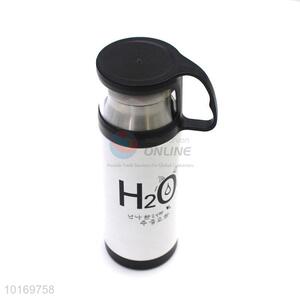 350ml New and Hot White PP+Stainless Steel Water Bottle
