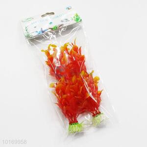 Orange Color Plastic Aquatic Plant for Aquarium Decoration