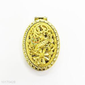 Professional Golden Plastic Retro Cosmetic Mirror