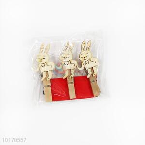 Home dectration rabbit clips wood clip paper clip