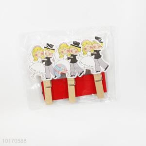 Wedding Wooden Photo Paper Clothes Clips