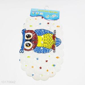 Anti-slip owl printed shell bath mats/shower mats