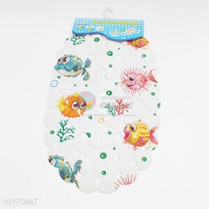 Wholesale pvc fish printed shell bath mats/shower mats