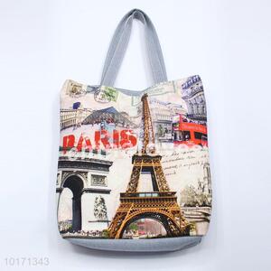 Wholesale Eiffel Towel lint tote bag/casual bags