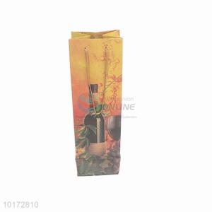 Brown paper wine bottle bag with handle