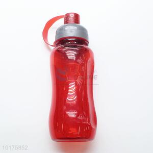 Convenient Red Plastic Outdoor Sport Water Bottle