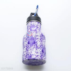 High Quality Purple Flower Mini Sport Water Bottle