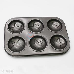 Hot Sale Non-stick 6 Hole Star Shaped Cake Mold Bakeware