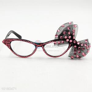 Wholesale diamante eye glasses with net bowknot