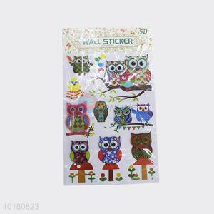 Hot Sale Fashion 5D Home Decoration PVC Owl Wall Sticker