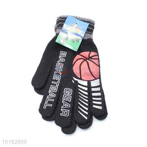 Basketball pattern dacron golves for men