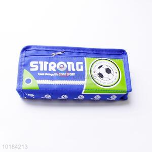 Blue football custom stationery pencil bag