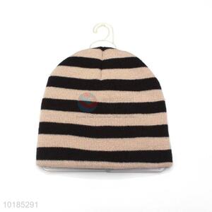 New Design Stripe Knitted Winter Hat