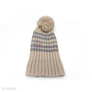 Popular Warm Knitted Hat With Pompom