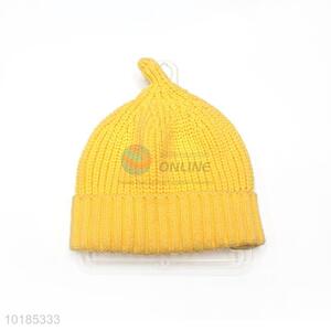 Good Quality Yellow Knitted Winter Hat