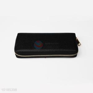 Promotional Black Rectangular PU Purse/<em>Wallet</em> for Ladies