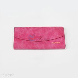 Beautiful Rose Red Rectangular PU Purse/<em>Wallet</em> for Ladies