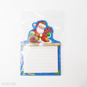 Santa claus magnet notepad with pen for fridge