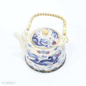 Competitive Price Dragon Printed Ceramic Teapot for Present