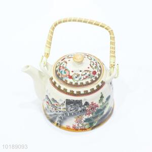 Top Selling The Great Wall Pattern Ceramic Teapot for Present