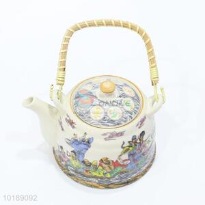 Classic The Eight Immortals Crossing the Sea Pattern Ceramic Teapot for Present