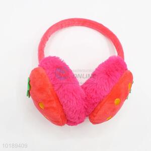 Portable Pink Strawberry Shaped Winter Earmuff Warm