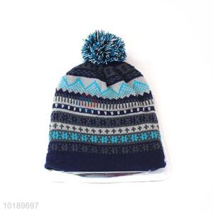 Custom Colorful Knitted Hat With Pompom