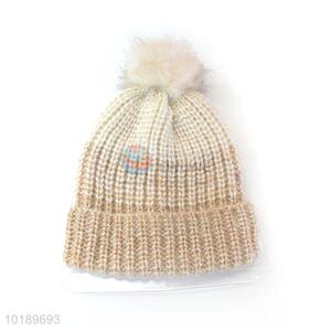 Best Quality Warm Knitted Hat With Pompom