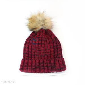 High Quality Warm Knitted Hat With Pompom