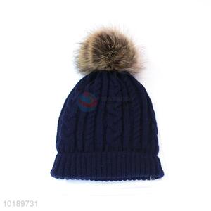 Fashion Winter Knitted Cap With Pompom
