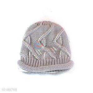 High Quality Warm Knitted Hat With Sequins