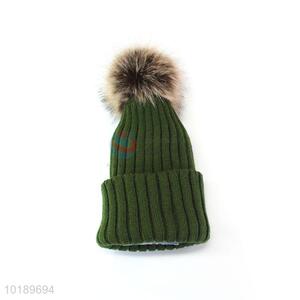 Fashion Soft Warm Knitted Hat With Pompom