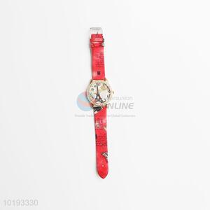 Vogue tower printed women watch with rhinestone