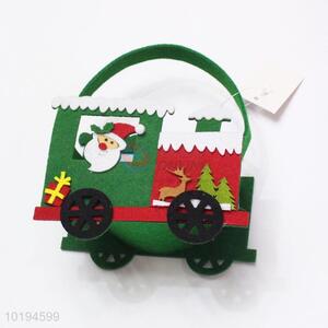 New Arrival Felt Hand Bag Cute Christmas Kid Bag in Carriage Shape