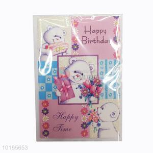 Wholesale bear style birthday greeting card