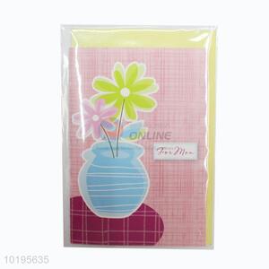 Pretty designed wholesale flower style greeting card