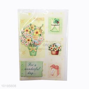 Good quality fancy flower style greeting card