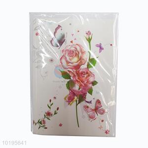 Promotional high sales flower style greeting card