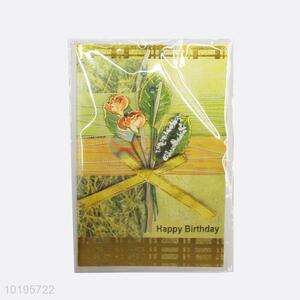 Fashionable designed flower style greeting card