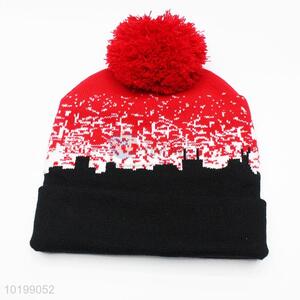 Good quality winter hat/acrylic knitted hat with top ball