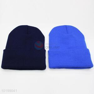 Solid color winter hat/acrylic knitted hat