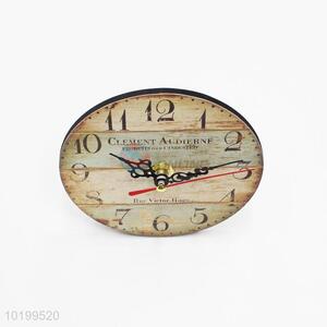 Cheap new wooden round vertical clock desk clock