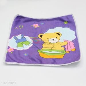 Bear printed kids small hand towel,microfiber cleaning towel