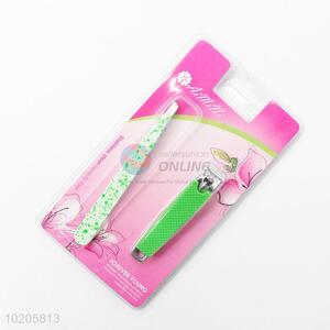 Great 2pcs Stainless Steel Nail Clipper/Eyebrow Tweezers Beauty Tool Set