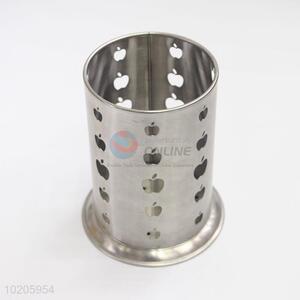 Stainless Steel Chopstick Canister With Appler-shaped Hole