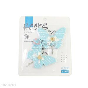 Blue Butterfly Shaped Woodiness Plastic Hook for Sale