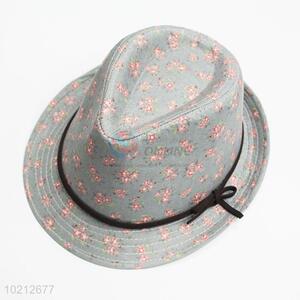 Children flower printed sun hat