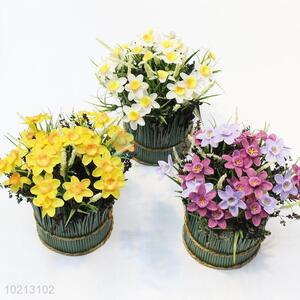 Colorful 3pcs fashion design simulation flower bonsai