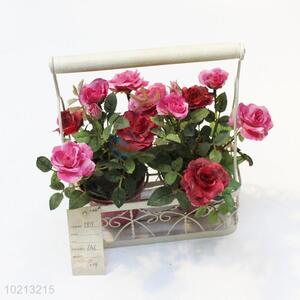 New style popular cute 4pcs simulation flower baskets