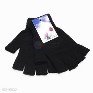 Black Knitted Adult Gloves